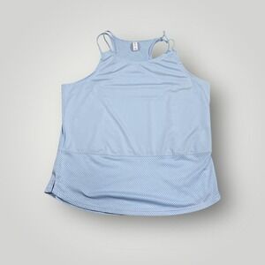 Under Armour Tank Top Womens XL Blue Loose Racerback Mesh Running Gym‎ Training